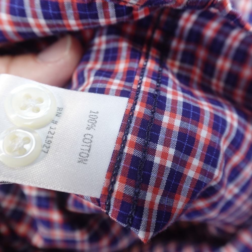 Johnnie O Shirt Classic Check Button Down Size Small Long Sleeves - Picture 7 of 9